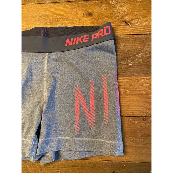 Nike Gray and Pink Athletic Shorts - Picture 2 of 6